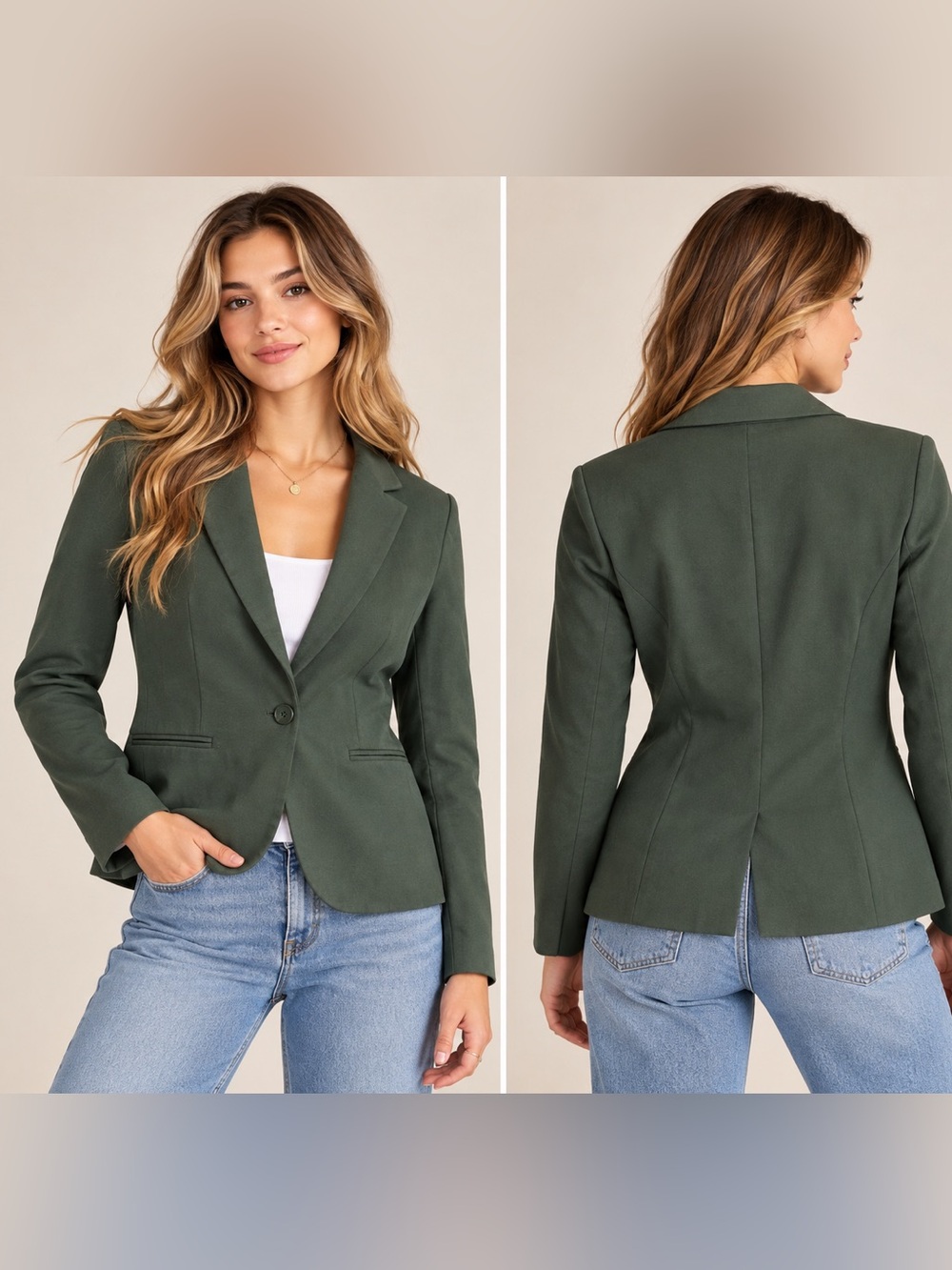 FOREVER 21 Olive Green Blazer – Women’s Size L
